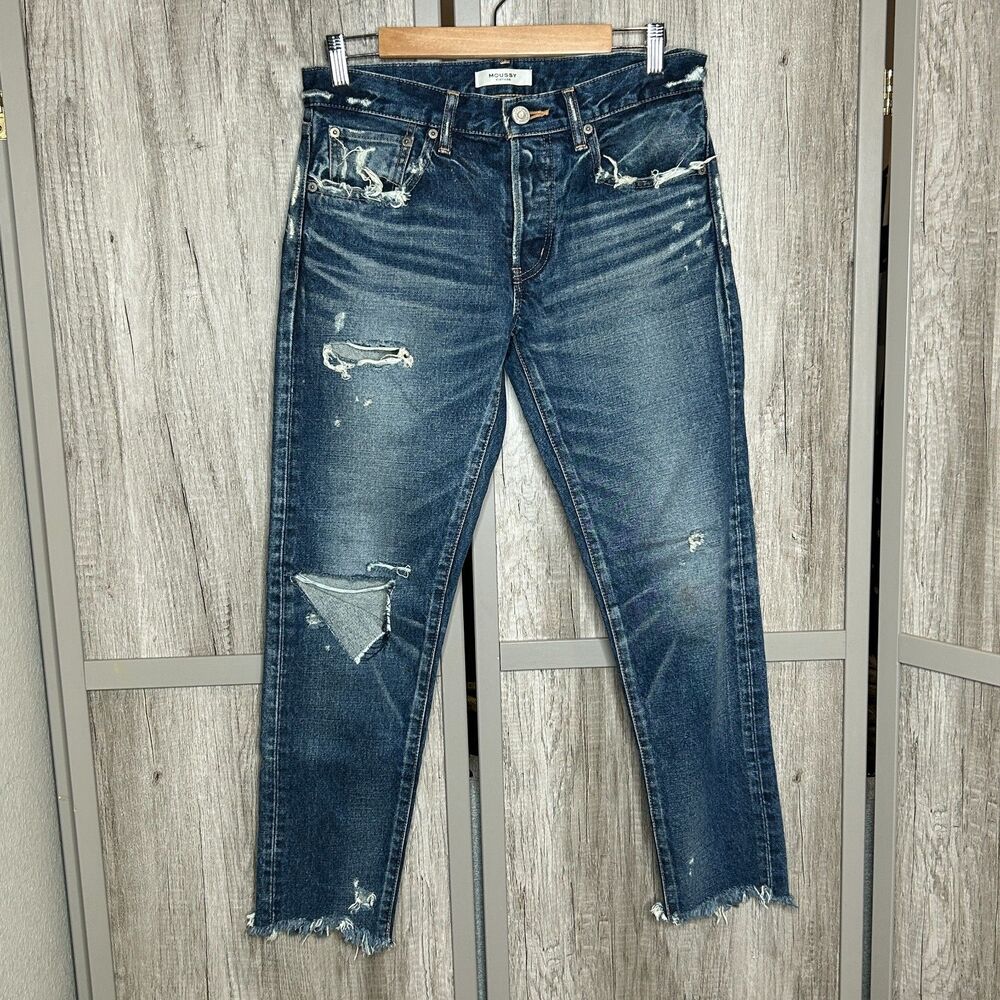 MOUSSY VINTAGE Howa Distressed Jeans Made in Japan